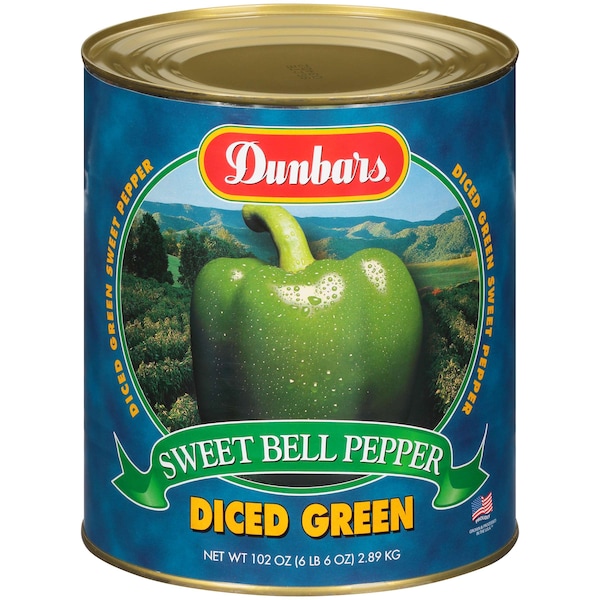 Dunbar Diced Green Peppers, PK6 02034603060001 - main